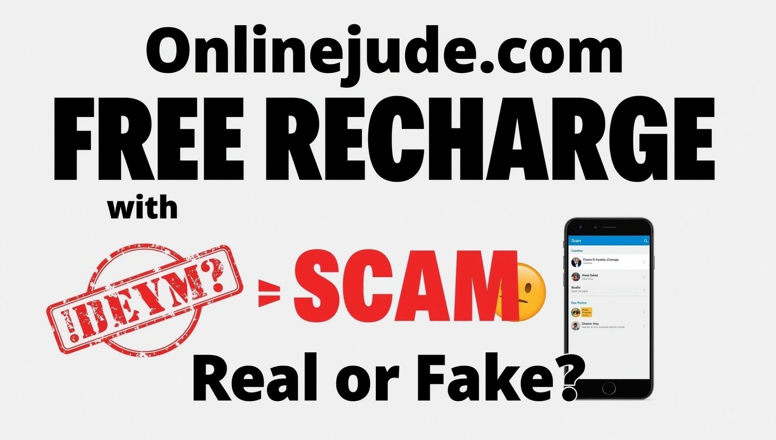Onlinejude.com Free Recharge Real or Fake? 2025